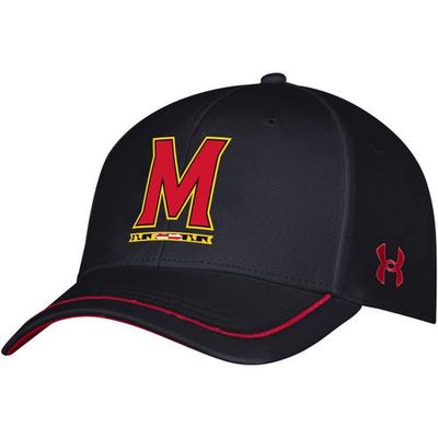 Men's Under Armour Black Maryland Terrapins Blitzing Accent Iso-Chill Adjustable Hat