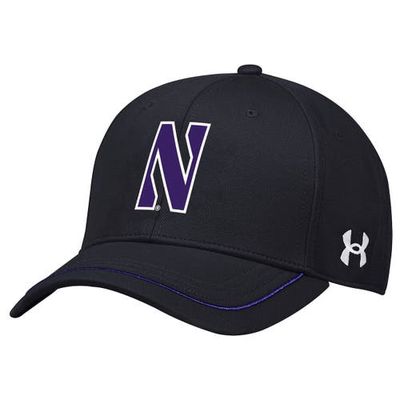 Men's Under Armour Black Northwestern Wildcats Blitzing Accent Iso-Chill Adjustable Hat