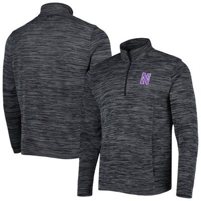 Men's Under Armour Black Northwestern Wildcats Tempo Fleece Quarter-Zip Jacket
