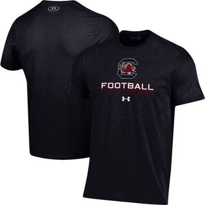 Men's Under Armour Black South Carolina Gamecocks Football Fade Performance T-Shirt