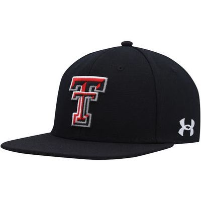 Men's Under Armour Black Texas Tech Red Raiders Baseball Flex Fit Hat