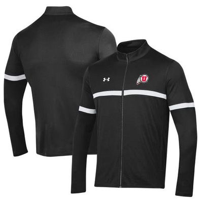 Men's Under Armour Black Utah Utes 2023 Assist Warm Up Full-Zip Jacket