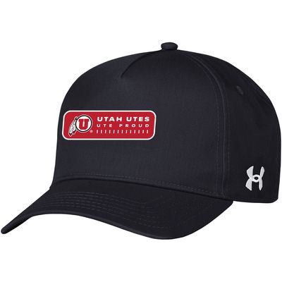 Men's Under Armour Black Utah Utes 2023 Sideline Adjustable Hat