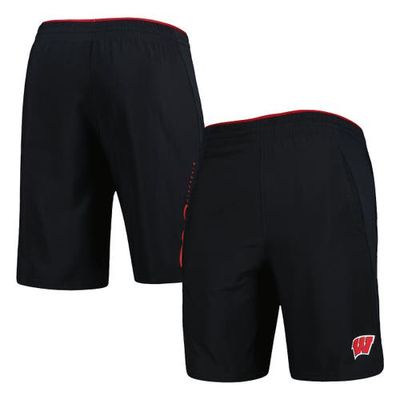 Men's Under Armour Black Wisconsin Badgers Woven Shorts