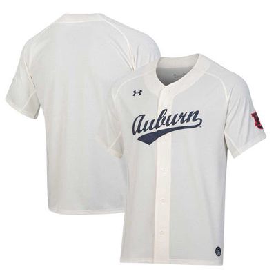 Men's Under Armour Cream Auburn Tigers Replica Baseball Jersey