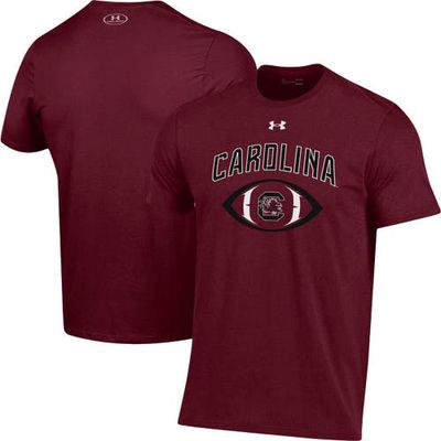 Men's Under Armour Garnet South Carolina Gamecocks Football Icon T-Shirt