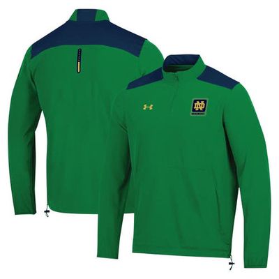 Men's Under Armour Green Notre Dame Fighting Irish 2023 Motivate Half-Zip Top