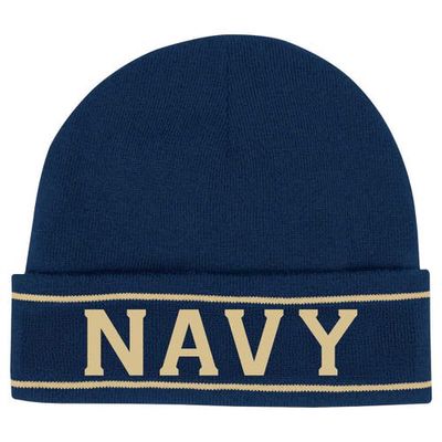 Men's Under Armour Navy Navy Midshipmen 2023 Sideline Lifestyle Performance Cuffed Knit Hat