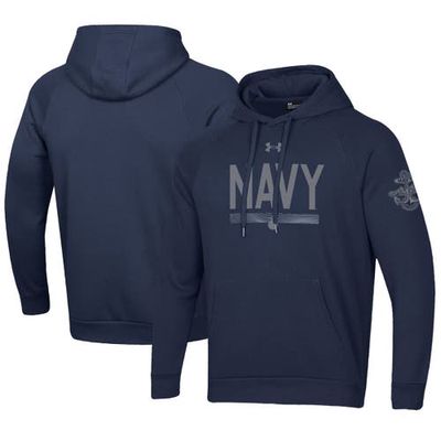 Men's Under Armour Navy Navy Midshipmen Silent Service All Day Pullover Hoodie
