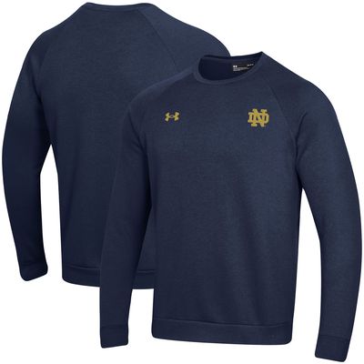 Men's Under Armour Navy Notre Dame Fighting Irish Coaches Rival Raglan Pullover Sweatshirt