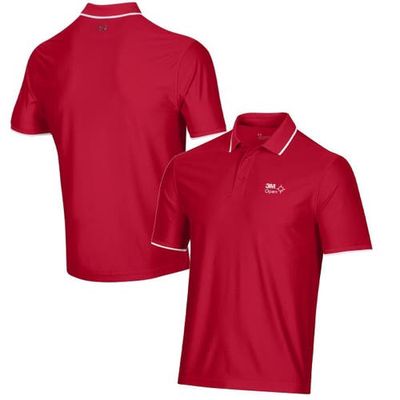 Men's Under Armour Red 3M Open Playoff 2.0 Pique Performance Polo