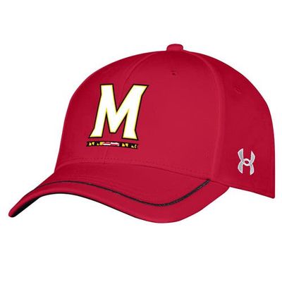 Men's Under Armour Red Maryland Terrapins Blitzing Accent Iso-Chill Adjustable Hat