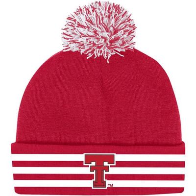 Men's Under Armour Red Texas Tech Red Raiders Cuffed Knit Hat with Pom