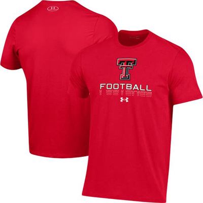 Men's Under Armour Red Texas Tech Red Raiders Football Fade Performance T-Shirt