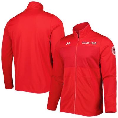 Men's Under Armour Red Texas Tech Red Raiders Knit Warm-Up Full-Zip Jacket