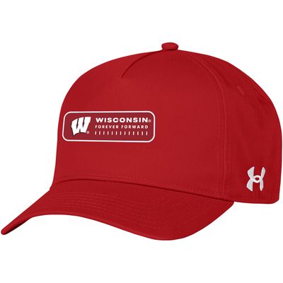 Men's Under Armour Red Wisconsin Badgers 2023 Sideline Adjustable Hat