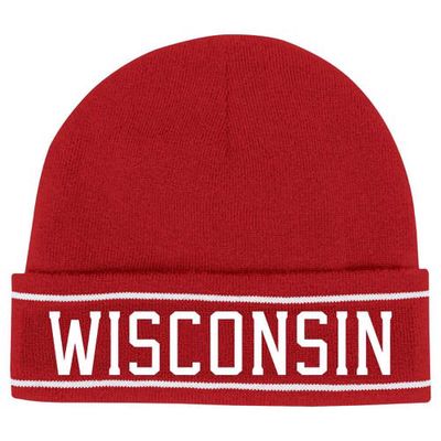 Men's Under Armour Red Wisconsin Badgers 2023 Sideline Lifestyle Performance Cuffed Knit Hat