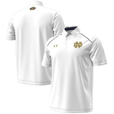 Men's Under Armour White Notre Dame Fighting Irish 2023 Aer Lingus College Football Classic Polo