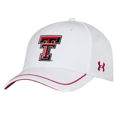 Men's Under Armour White Texas Tech Red Raiders Blitzing Accent Iso-Chill Adjustable Hat