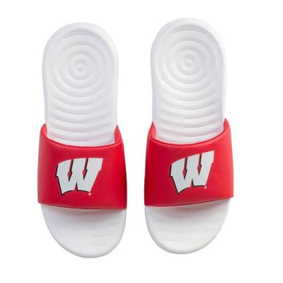Men's Under Armour Wisconsin Badgers Ansa Slide Sandals in Red