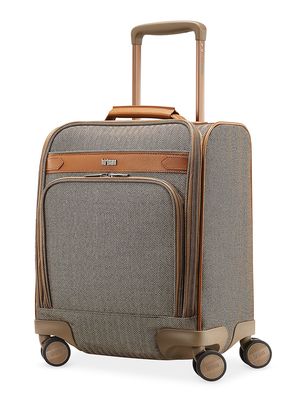Men's Underseat Carry-On Spinner Suitcase - Terracotta Herring Bone - Terracotta Herring Bone