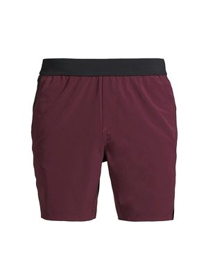 Men's Unlined Interval Shorts - Maroon - Size Small - Maroon - Size Small