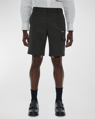 Men's Utilitarian Wool-Blend Twill Shorts
