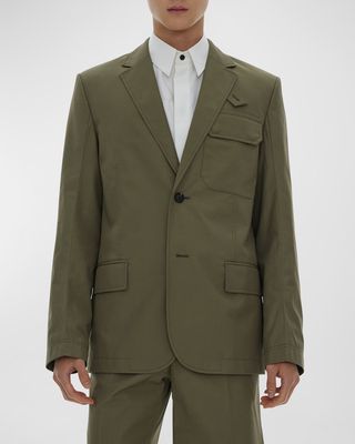 Men's Utility Blazer 2 Suit Jacket