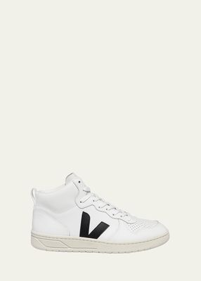 Men's V-15 High-Top Leather Sneakers
