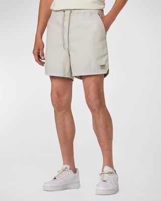 Men's Vegan Leather Drawstring Shorts