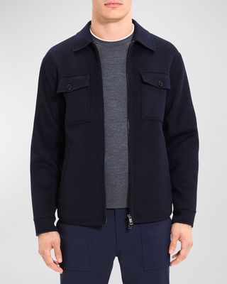 Men's Vena Wool-Cashmere Full-Zip Shirt Jacket