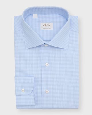 Men's Ventiquattro Cotton Check Dress Shirt