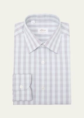 Men's Ventiquattro Textured Check Dress Shirt