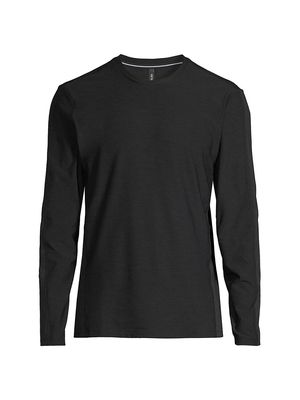 Men's Versatile Long-Sleeve T-Shirt - Black - Size Small - Black - Size Small