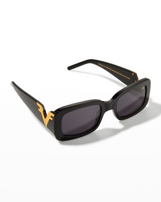 Men's VF Godfather V-D&eacute;cor Rectangle Sunglasses