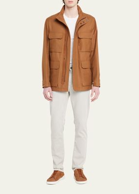 Men's Vicuna Linen Utility Jacket