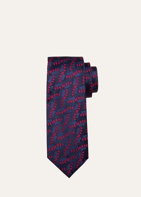 Men's Vine Jacquard Silk Tie