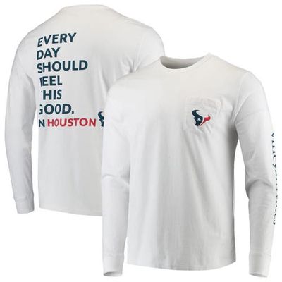 Men's Vineyard Vines White Houston Texans Every Day Should Feel This Good T-Shirt