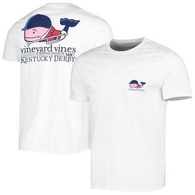 Men's Vineyard Vines White Kentucky Derby Bugler Whale T-Shirt