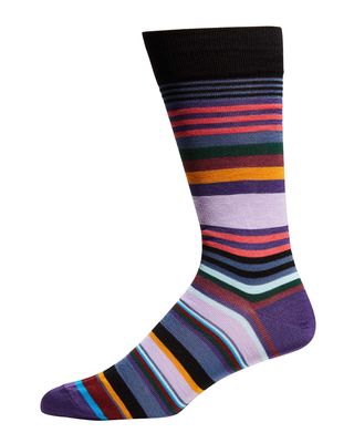 Men's Vino Stripe Crew Socks