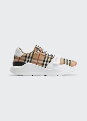 Men's Vintage Check Canvas Low-Top Sneakers