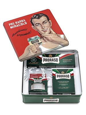 Men's Vintage Gino Tin 3-Piece Shaving Set