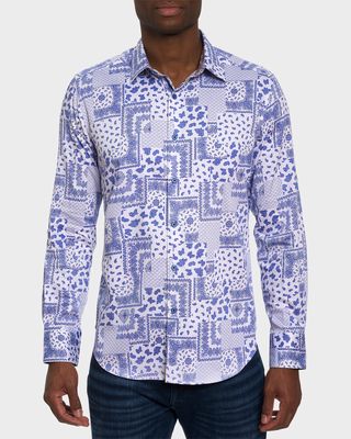 Men's Vittoria Cotton-Stretch Sport Shirt