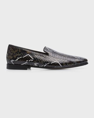 Men's Watersnake Leather Loafers