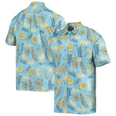Men's Wes & Willy Light Blue UCLA Bruins Vintage Floral Button-Up Shirt