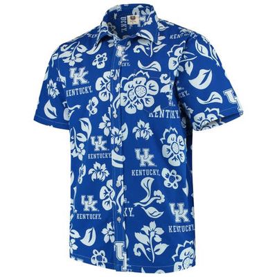 Men's Wes & Willy Royal Kentucky Wildcats Floral Button-Up Shirt