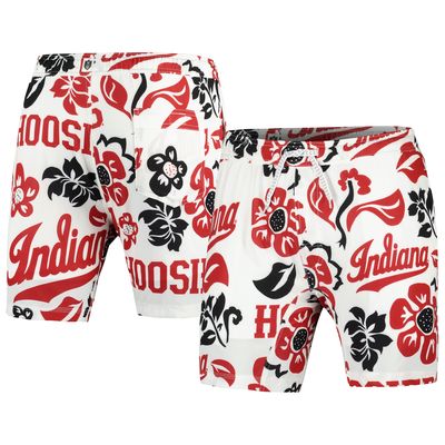 Men's Wes & Willy White Indiana Hoosiers Vault Tech Swimming Trunks