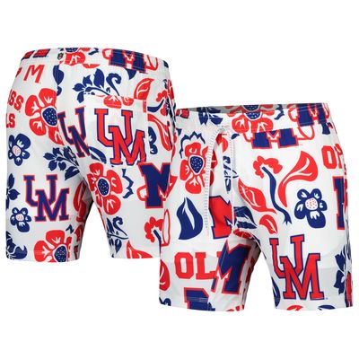 Men's Wes & Willy White Ole Miss Rebels Vault Tech Swimming Trunks