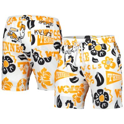 Men's Wes & Willy White Tennessee Volunteers Vault Tech Swimming Trunks