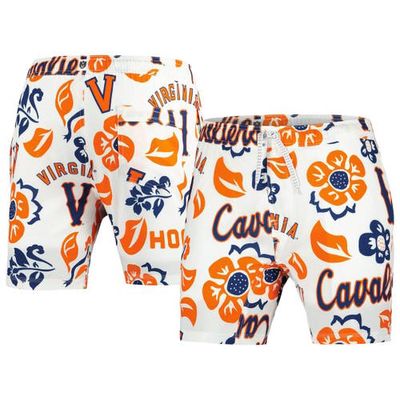 Men's Wes & Willy White Virginia Cavaliers Vault Tech Swimming Trunks